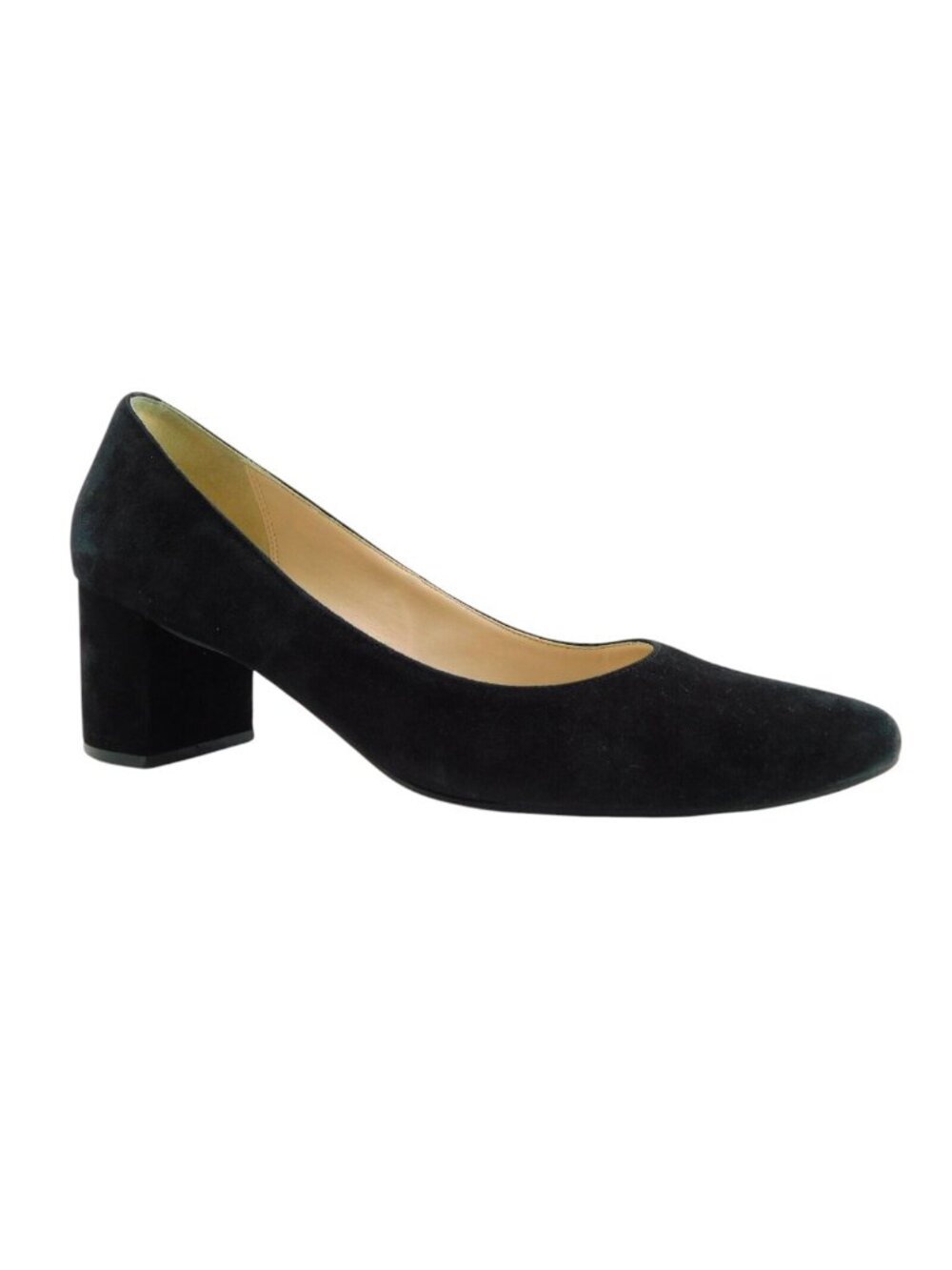 COLE HAAN Black Suede Leather Block Heel Pumps 9